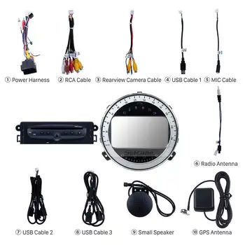 Seicane Android 10.0 Carro GPS de Navegação radio Player Para o período 2006-2013 BMW Mini Cooper Suporte Rádio 1080P de Vídeo SD, Câmera Traseira de TV
