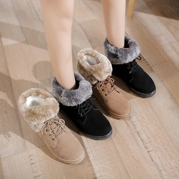 Botas de inverno peludos mulheres sapatos de plataforma para as mulheres 2020 botas femininas mulheres sapatos de pelúcia quente ankle boots botas para mulher botas de neve