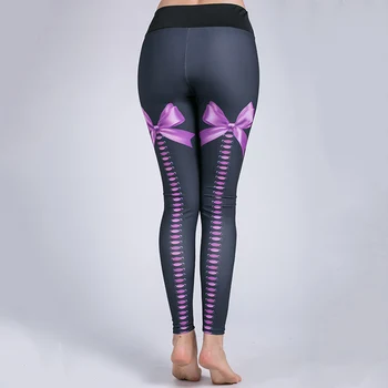 Arco de treino calças de yoga mulheres de meia-calça de tamanho Mais sexy do esporte leggings calça com cintura Alta impressão de calças de ginástica