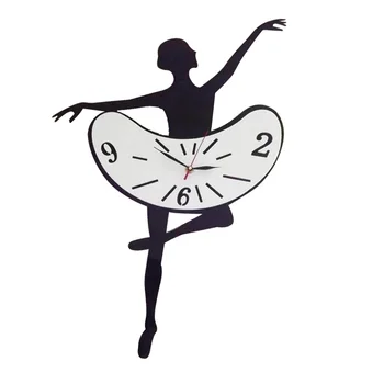 Bailarina De Dança Menina Acrílico Decorativo Não Passando De Quartzo Relógio De Parede Para A Home Sala Quarto