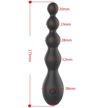OLO 10 Velocidade de Contas Anais Vibrador Massageador de Próstata Clitóris Estimulador Vibratório Plug anal Erótica de Brinquedo, Brinquedo do Sexo para Mulheres, Homens