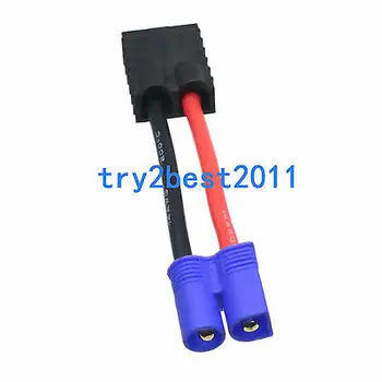 EC3 Plugue Macho para Traxxas TRX Conector Fêmea de Adaptador de E-Flite Tenergy 14AWG 5cm