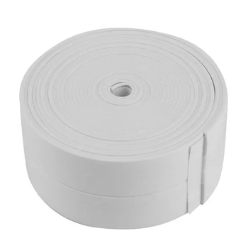 3.2mx38mm Chuveiro do Banheiro do Dissipador de Banho fita de Vedação Fita Branca do PVC Auto adesivo Impermeável Adesivo de Parede para Banheiro Cozinha