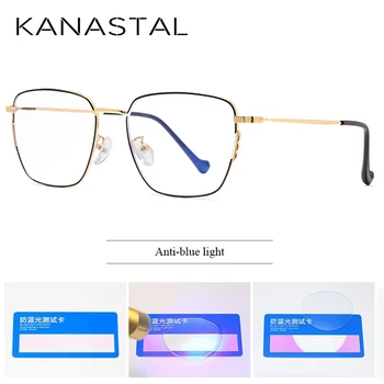KANASTAL Anti Azul Raios Computador de Óculos Para Mulheres de Óculos de Homens Anti Raios de Radiação de Óculos com Armações de Metal Unisex Azul raios óculos