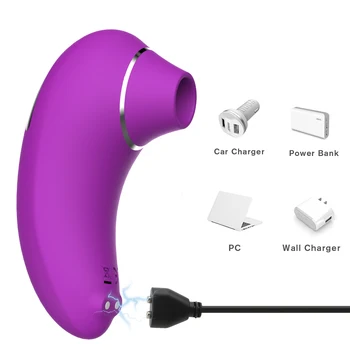 IKOKY Chupar o Vibrador Brinquedos Sexuais para as Mulheres, os Mamilos Estimulador de Clitóris Estimulador do Ponto G, Sexo Oral Silicone 9 Velocidade de Carregamento USB