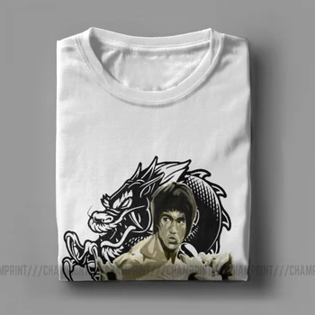 Arte Marcial Mestre Bruce Lee Jeet Kune Do Homens T-Shirt De Kung Fu Brusli Karate China Camiseta De Manga Curta T-Shirt De Algodão Plus Size