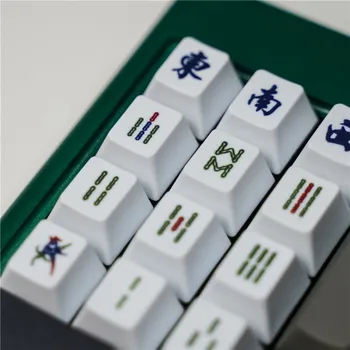 15Pcs/Set PBT de sublimação de Mahjong tecla cap de Juros de Personalidade para a Mecânica do Teclado com Switches Cherry Perfil R4 1X Tamanho