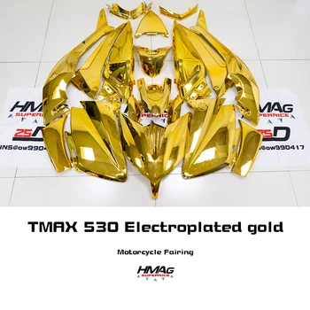 Para a YAMAHA TMAX T-max. 530 12 13 14 15 16 17 18 19 20 Processo de Galvanoplastia, de Ouro Amarelo Moto Carenagem Shell