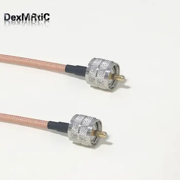 Alta qualidade baixa perda UHF Macho Plug Interruptor de UHF Macho PL259 cabo flexível RG142 50 CM/100CM Adaptador
