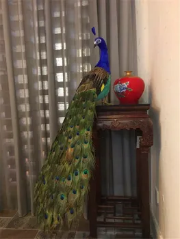 Espuma&penas vire a cabeça para trás de aves belas penas de pavão grande 120cm pastoral de artesanato,jardim, decoração do partido dom b1502