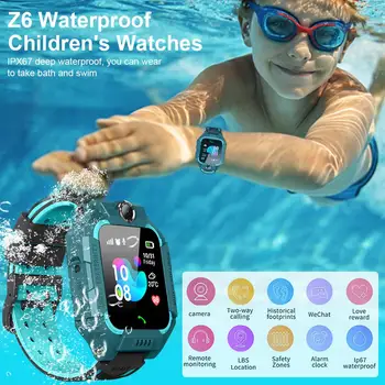 Crianças Smart Watch GPS Tracker 2G SOS Criança Chamada Telefone do Relógio IP67 Impermeável Compatível com Android, IOS para Crianças de Presente
