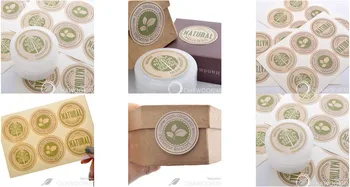 900 natural orgânico presente selo adesivos, casamento padaria de embalagem etiqueta adesivos / atacado GS-141