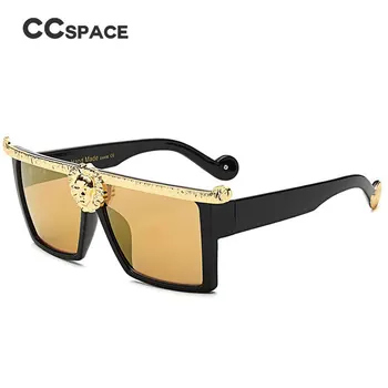 45200 de Luxo, Óculos de sol de Ouro Homens Mulheres Metal Superdimensionada Praça Óculos de Marca, o Designer de Óculos de Tons de Protecção UV