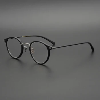 Edição limitada Vintage de óculos de armação de puro titânio Ultraleve EV-777 retro redondo tipo de óculos para mulheres, homens Japão qualidade original