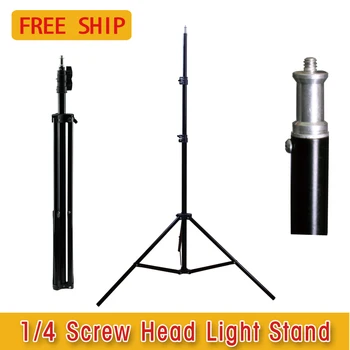 Estúdio de fotografia da Luz de Stand Fotografia Ajustável 2m Luz de Stand Guarda-chuva com 1/4 parafuso de cabeça de Flash Contínuo Tripé