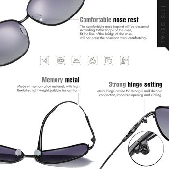 CoolPandas 2020 Feminino de Design de Óculos de sol das Mulheres Polarizada Clássico da Moda Senhoras Óculos Gradiente de Lentes UV400 gafas de sol mujer