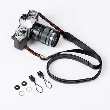 LXH Artesanais de Couro Genuíno Câmera de Ombro Funda Cinto Para Canon Nikon Sony Olympus, Fujifilm, Leica, Pentax Câmera Alça de Pescoço