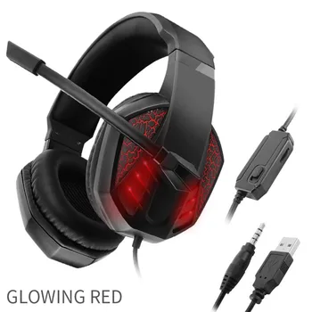 Legal de Moda Fone de ouvido 7100 360° Fone de ouvido para Jogos de PC Através de ouvido com Isolamento de Ruído LED Ouvido-Copa do Fone de ouvido Estéreo