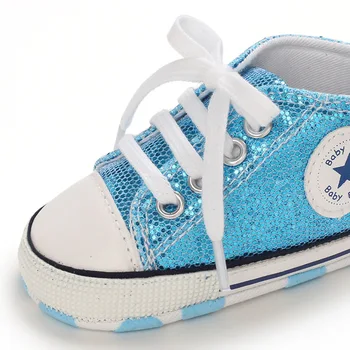 Sapatos da moda para Bebê Meninas Brilho Lantejoulas Criança Tênis Recém-nascidos Primeira Caminhantes Lace-up 2020 Newarrivals 0-18month