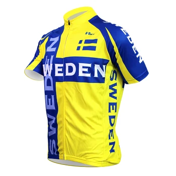 2018 Ciclismo Jersey de Manga Curta Suécia sport Ciclismo roupas hombre de Ciclismo de Mens Jersey Ciclismo Roupas Moto Camisa de Verão mai