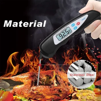 Promoção! Digital de Leitura Instantânea Termômetro de Carne para a Cozinha CHURRASQUEIRA com Foldable da Sonda de Temperatura do Leite