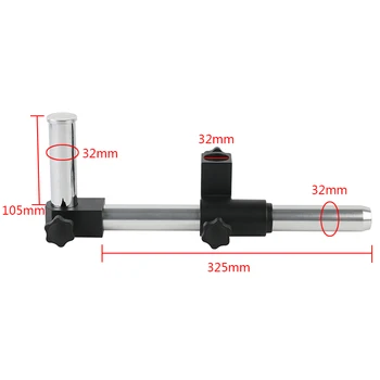Diâmetro de 32mm de Metal Ajustável de Braço Multi-Ângulo de Fases de Suporte Stand Para Trinocular Microscópio Estereofónico Câmera Industrial