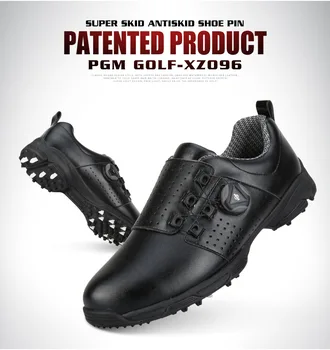 Chegada nova 2020 PGM Sapatos de Golfe dos Homens Impermeável Sapatos de Desporto Picos de Anti-skid Esporte Tênis Masculino Botões Fivela de Sapatos de Golfe