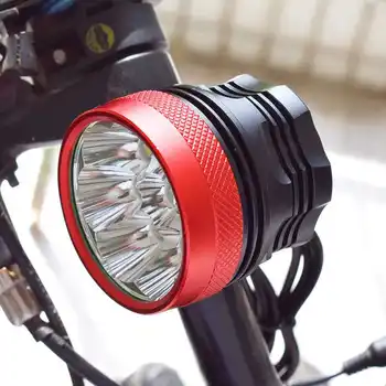 WasaFire 12000lm Bicicleta Farol 8* T6 LED Moto da Frente de Luz Ultra Brilhante Farol de Bicicleta com bateria Recarregável 8,4 V Bateria