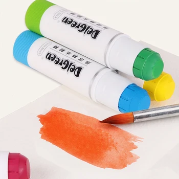 DELGREEN ARTISTA GRAU de Sólidos Moles Guache Paint Sticks/Pastel/Pastéis/Básico de Macaron 12/18 Cores de Desenho Seguro, Não-tóxico Pastéis