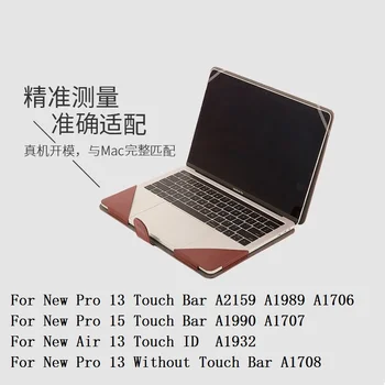 11 12 13 15 16 polegadas Couro PU estojo para Laptop Saco Para 2020 A2337 A2338 Novo Apple Macbook Air Pro Retina de Toque Bar A1370 A1502 A2251