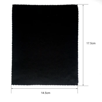 Kachawoo 175mm x 145mm 100PCS pano de limpeza de microfibra preto branco lente de alta qualidade, toalhetes de limpeza para vidros acessórios