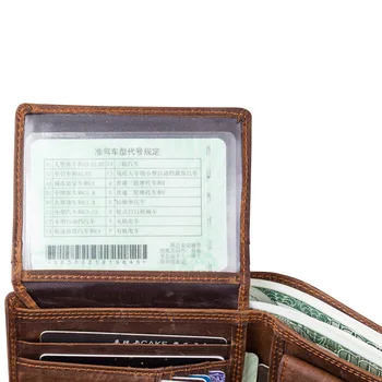 O Dia do pai Presente DIY Livre de Gravura do RFID de Couro Genuíno Curto de Espessura de Cartão de crédito Moeda Bolsa Carteira do Bolso de Titular para o Homem 1550