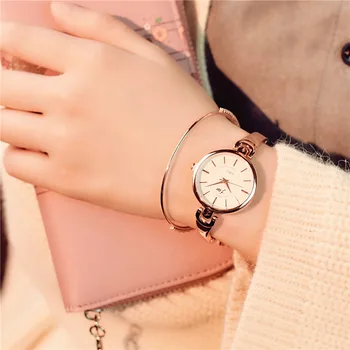 Simples de prata mulheres pulseira relógios de aço inoxidável com alça fina 2018 alta qualidade senhoras quartzo relógio de pulso presentes relógio