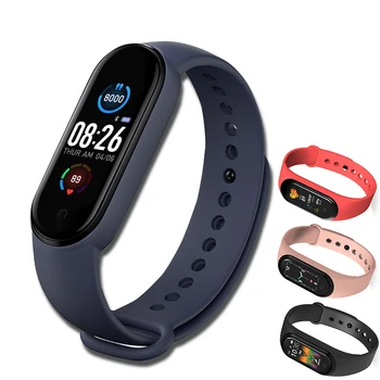 M5 Bluetooth smart relógio de pulseira de monitor da contagem da etapa de esportes essenciais inteligentes relógio bluetooth bracelete pulseira
