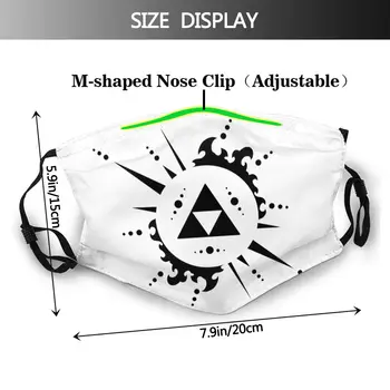 A lenda De Zelda Boca Máscara facial The Legend Of Zelda Triforce Máscara Facial Engraçado Kawai com 2 Filtros para Adultos