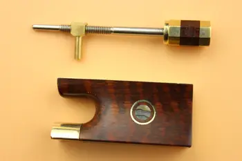 1 conjunto novo de alta qualidade 4/4 cobra de madeira arco de violino sapo peças de cobre com parafuso