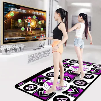Tapete de dança HDMI Duplo usuário Dança Tapetes antiderrapantes Passo de Dança, Almofadas Cobertor Sentido de Fitness Jogo de Pastilhas de inglês para PC TV Acessórios