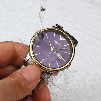 Nibosi Relógios De Homens De Meskie De Luxo Impermeável De Negócios Do Relógio De Pulso De Homens Simples, Clássico De Genebra De Design Relógio De Ouro Relógio Masculino