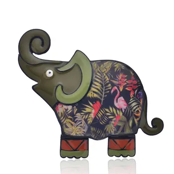 Mulher Elefante Broche Chic Charme Requintado Animal Vintage Metal Esmalte Broches Pinos De Decoração 2019 Novo Design De Jóias De Moda