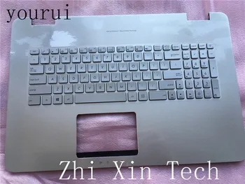 Yourui Para Asus N751 N751JX N751JK N751J G771 GL771 apoio para as mãos C top de CASO SHELL Backlit com teclado
