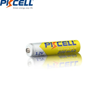 12Pcs PKCELL AAA Pilhas De 1,2 V Ni-MH 3A aaa Pilhas Recarregáveis AAA NIMH 600mAh bateria Com Ciclos de 1000 vezes superior à Real Capacidade