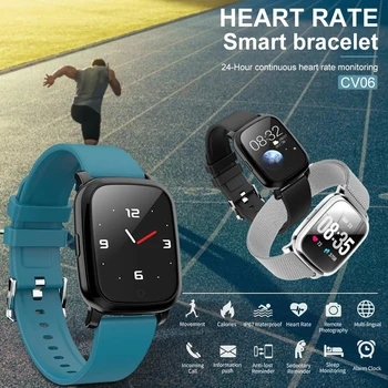 CV06 smart watch IP67 Impermeável 20/90 dias de repouso, freqüência Cardíaca pressão Arterial monitor Inteligente Pulseira Bluetooth 5.0