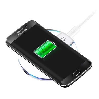 100pcs colorido Carregador sem Fios Qi Almofada de Carregamento Para Samsung S7 S6 borda Nota 5 Nokia HTC phone 7 8 X Carregador Micro USB