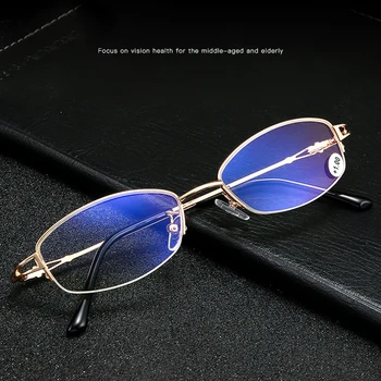 Iboode Anti azul Óculos de Leitura de luz Lentes Revestidas de Negócios sem moldura Ultra-leve, Portátil Óculos de Leitura +1,0 a 4,0 NOVO