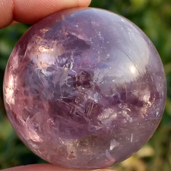 140g de 46mm Natural Ametista Cristal de Quartzo Bola Esfera de Cura