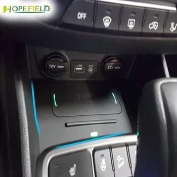 Carro qi carregador sem fios para Hyundai Creta 2020 Cantus 2018 carregamento sem fios painel titular do telefone para o iphone 11 de carga rápida conselho