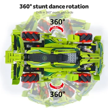KAIYU Cidade de Controlo Remoto com Rotação de 360° de Corrida de Drift Carro Tijolos Técnico Desportivo Carro RC veículo de Construção de Blocos de Brinquedos para meninos