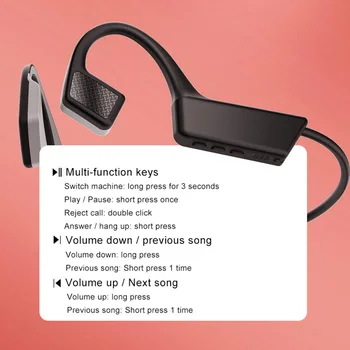 K08 Fones de ouvido sem Fio Com Osso Condução de Ar Fones de ouvido Fone de ouvido sem Fio Blutooth Fone TWS Impermeável Fones de ouvido