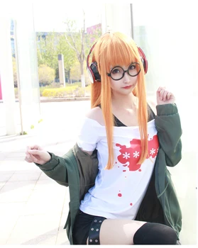 Anime Sakura Futaba Cosplay Persona 5 Cosplay Traje Futaba Sakura Uniformes roupa Jaqueta+T-shirt+Shorts+Cinto+Meias+Óculos