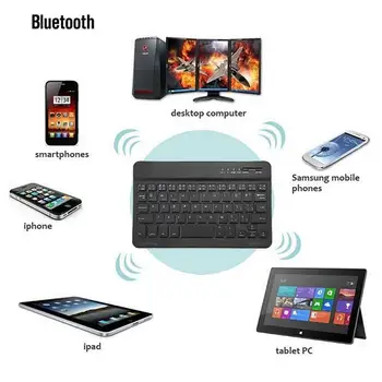 Slim Portátil Mini Teclado sem Fio Bluetooth Micro Interface Para Laptop Tablet Smartphone Suporte do IPad IOS, Android Telefone Thai